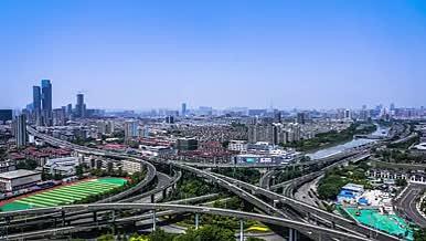8K实拍南京全景城市立交车流延时摄影视频的预览图